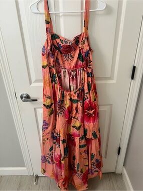 FARM Rio Coral Floral & Crab Print Maxi Dress